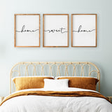 Heiple Set of 3 Framed Farmhouse Home Sweet Home Sign 11"x14" Above Bed Wall Decor for Bedroom Decor and Living Room Wall Art Wood Signs (Brown, 11''x14) Heiple