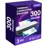 300 Pack Laminating Sheets, 3 Mil, 9 x 11.5 Inches Thermal Laminating Pouches Lamination Sheet Paper for Laminator, Clear, Letter Size, Office and School Supplies FURWEY