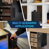 Mutak Gun Safe for Handgun, Slider Biometric Pistol Safe, 4 Ways Quick Access with APP/Fingerprint/PIN Code/KEY, Single Gun Safe for Nightstand Bedside Home,Wall, Dresser Mutak