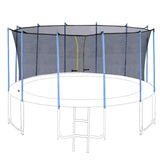 Exacme Enclosure Set Inner Safety Net with 12 Poles for 16 Foot C-Series Trampoline Exacme