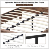 ACCOHOHO Farmhouse Queen Size Bed Frame with 52" Tall Full-Panel Headboard, Wood Platform Bedframe with Footboard and Storage Drawers, No Squeak, No Box Spring Needed, Light Brown ACCOHOHO