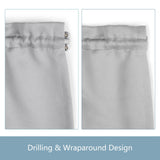 TYRON 2 Pack Screwed Sash Curtain Rod Adjustable 18-30 Inch, 3/8 In. Diameter, French Door Curtain Rods (Nickel) TYRON TYRON