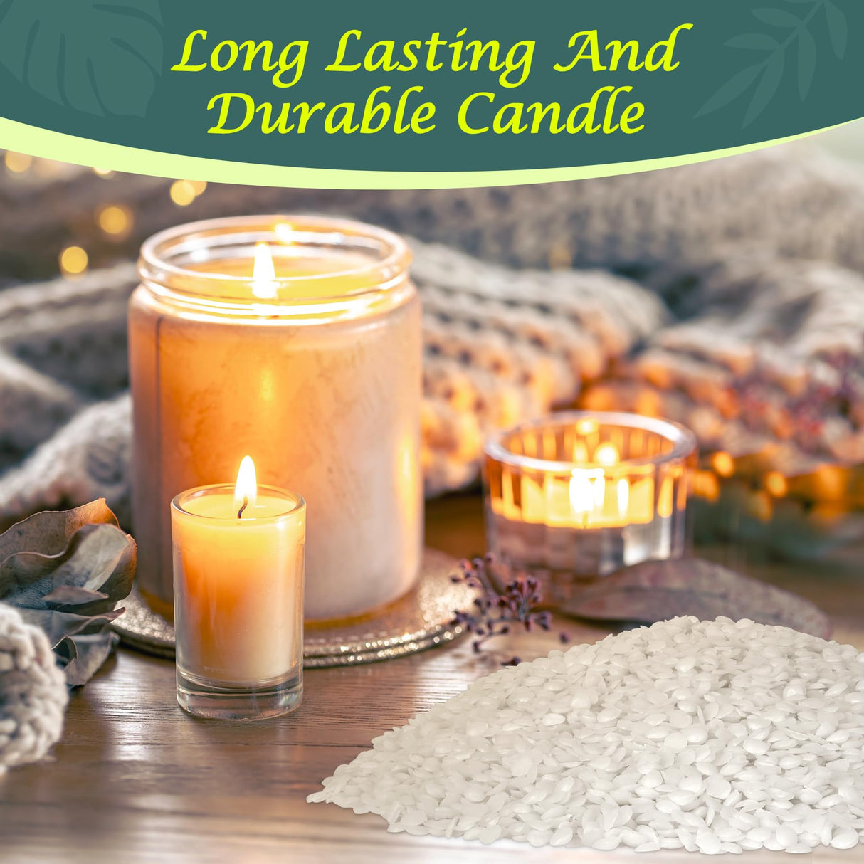 SWIGRANCE Soy Wax Pellets 5LBS / 2.27kg, Natural Soy Candle Wax Candle Making Supplies, for Making Pillars, Container and Molded Candles, Cire de SOJA SWIGRANCE