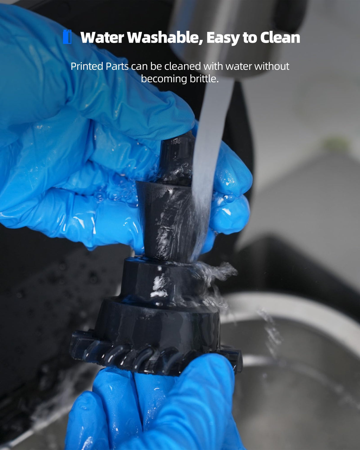 Inslogic Water-Washable ABS-Like Resin, Combines Features of ABSLIKE Resin & Water Washable Resin, Non Brittle, High Precision, Fast Curing 3D Resin for LCD DLP SLA 3D Printers, 1KG Grey Inslogic