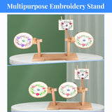 SolidGnik Embroidery Stand, Adjustable Embroidery Hoop Holder, Cross Stitch Stand with Embroidery Kit and 3PCS Embroidery Hoops SolidGnik