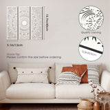 Blulu 3pcs Mandala Wall Art Carved Wood Wall Art Floral Aesthetic Wooden Plaque Set Wood Carving Decor Farmhouse Modern Cutout Plaque for Home Bathroom Decoration(15.8 x 5.1 Inch,White) Blulu