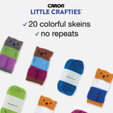 Caron Little Crafties Acrylic Mini Yarn Multipack 20 Count (Pack of 1) – Knitting, Crocheting & Art Projects – Machine Washable & Dryable – Durable Light Weight Yarn Kit Caron