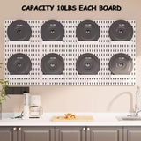 Ever Vibrant Wall Mount Peg Board Organizer 46pcs Kit - 6 Panels & 40 Accessories, Pegboard Wall Organizer with Hooks, Bins, Shelves and Clips, Space Saving Home & Office Storage System 33x22 (6 pcs) Ever Vibrant