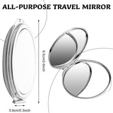 6 Pieces Sublimation Pocket Makeup Mirror Sublimation Metal Compact Mirror Sublimation Travel Makeup Mirror for Women Men Home Travel Use Jetec