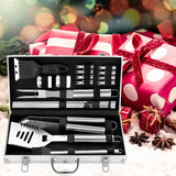 ROMANTICIST 20pc Heavy Duty BBQ Grill Tool Set in Case - The Very Best Grill Gift for Father's Day and Christmas - Professional BBQ Accessories Set for Outdoor Cooking Camping Grilling Smoking ROMANTICIST