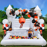 iLink-outer White Bounce House for Kids - 10x8x8FT Oxford White Bouncy House with Ball Pit, Perfect for Parties & Events,Safe and Fun for All Ages iLink-outer