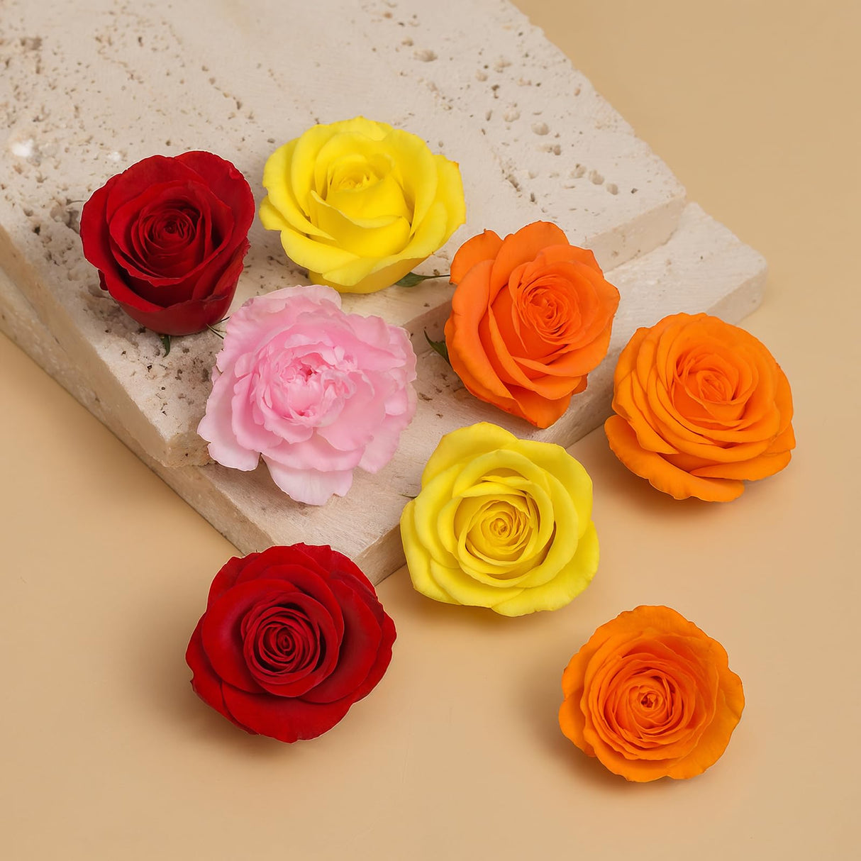 Lnngub Flower Silicone Mold,Rose Candle Mold 7 Cavity Silicone Flower Candle Molds for Candles Making Rose Peony Fondant Molds for Jelly Chocolate Mousse Cake Decorating Lnngub