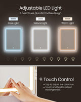 VASAGLE Vanity Desk with Mirror and Lights, Makeup Vanity with Upholstered Vanity Stool, Dimmable LED Lights, Adjustable Shelves, 7 Compartments, 2 Drawers, for Bedroom, Cloud White URDT131W01 VASAGLE