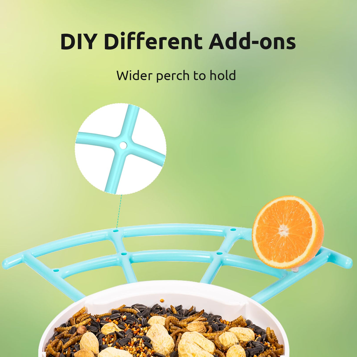 NETVUE Birdfy Pro - Bird Feeder with Camera, Wider Perch DIY Add-ons, Hummingbird Feeder, Suet Ball, Jelly Feeder, Auto Capture Bird Videos & Motion NETVUE