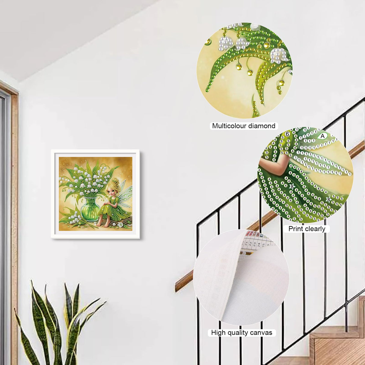 AiYuanzsh 5D Special Shape Diamond Art Kits for Beginners, Butterfly Fairy Diamond Art Painting Kits for Adults, Crystal Rhinestones Diamond Art Painting for Home Wall Decoration Gift 12×12 inch AiYuanzsh