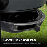 Char-Griller® AKORN® Kamado Charcoal Grill and Smoker with Cast Iron Grates, Warming Rack and Locking Lid with 445 Cooking Square Inches in Graphite, Model E16620 Char-Griller