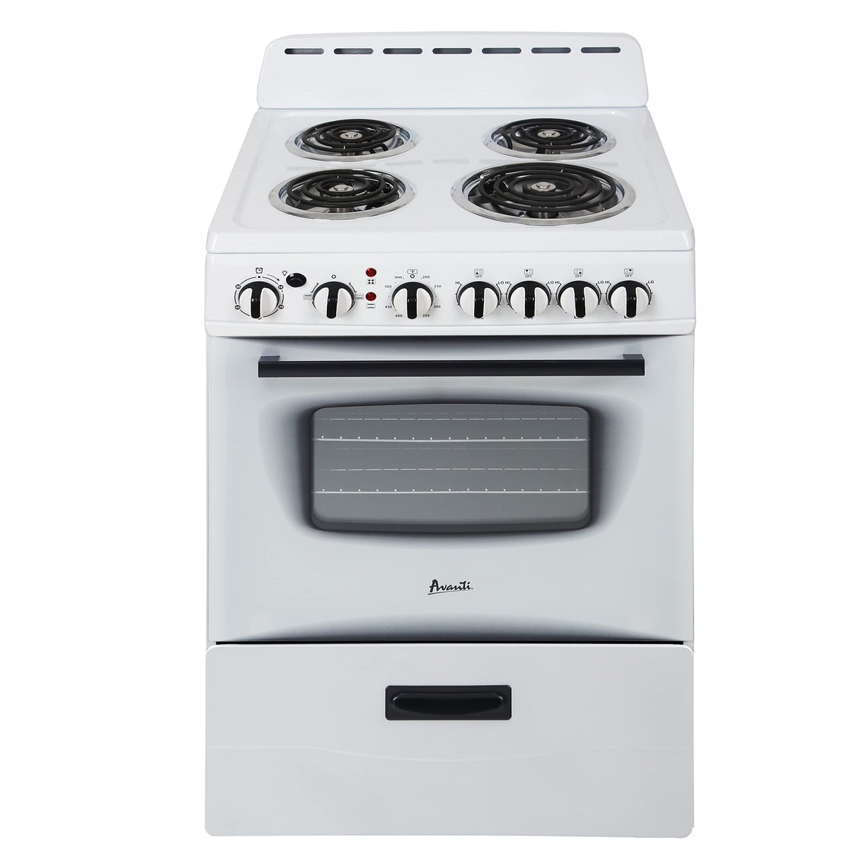 Avanti ERU240P0W ERU240 24" Electric Range Oven with Framed Glass Door, in White Avanti