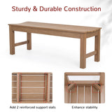 Stoog Teak Two-Person Outdoor Backless Bench with 800 lbs Capacity and All-Weather Durability Stoog