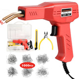 ATOLS Plastic Welder, 1000PCS Staples, Plastic Welding Kit, Hot Stapler Kit, Plastic Welder Gun Kit, Car Bumper Repair Kit, Plastic Repair Kit (Corded, Red) ATOLS