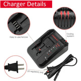 20V Lithium Battery Fast Charger Compatible with Black and Decker 20V Lithium Battery LBXR20 LBXR2020 LB2X4020 and Porter Cable 20V Lithium Battery PCC680L PCC681L PCC682L PCC685L PCC685LP-1 Pack OHYES BAT