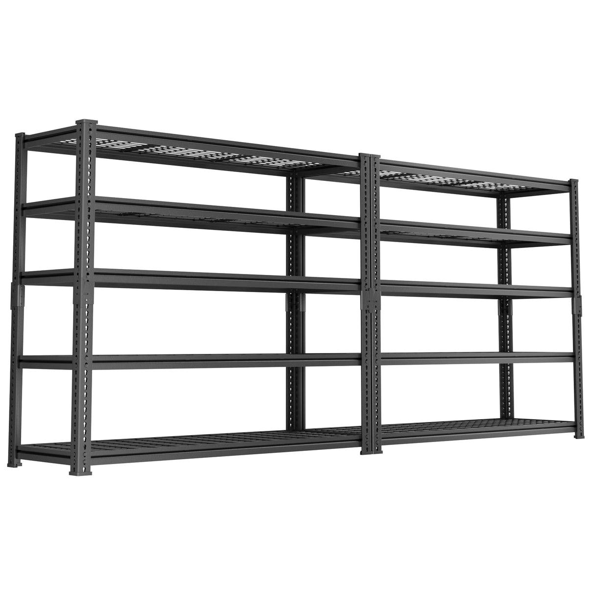 MODCART Storage Shelves 2PCS, Garage Shelving Heavy Duty 2800 LBS Capacity, 48" L x 18" W x 72" H Adjustable Metal Shelving Organizer Wire Rack, 5 Tier Utility Shelf Unit for Pantry Closet Warehouse MODCART