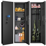 53.15" Tall Wall Safe Between the Studs 16" Centers, Hidden Wall Safes With Removable shelfs and Adjustable Gun Rack, Digital Keypad Wall Gun Safe for Home Rifle, Cash, Jewelry, Documents - Black ZenithZest