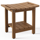 oridom HIPS Shower Benches for Inside Shower, Shower Stool with Space-Efficient Storage Shelf, Waterproof Shower Chair Seat for Spa Bathroom(Brown) oridom