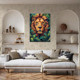 Natuyalo Framed Paint by Number for Adults Beginner Lions in Jungle, DIY Paint by Numbers Kit for Adults, Acrylic Painting Kits for Hoom Wall Decor on Canvas Framed (12x16 Inch) Natuyalo