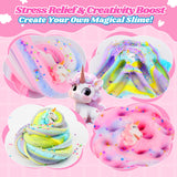 2 Pack Unicorn Cloud Slime Kit, Kids Slime, Toys for Ages 6-8 8-13 Girls and Boys, Party Favors Girl Birthday Gifts for 4 5 7 9 10 11 12 Year Old Cute Stuff Stocking Stuffers Keemanman