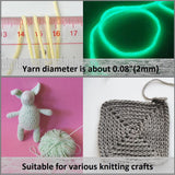 5 Rolls Glow in The Dark Yarn, 55 Yards Luminous Knitting Glowing Crochet Yarn for Crocheting, Sewing Supplies for Knitting DIY Crafts (Gray) Lmaray