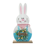 Glitzhome 30"H Easter Wooden Bunny Porch Decor，Standing Bunny Sign Decoration for Home or Yard glitzhome