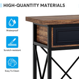 Tribesigns 70.8" Console Table with 3 Drawers, Farmhouse Entryway Table with Storage Shelf, Narrow Long Sofa Foyer Table for Entryway, Hallway (Brown/Black) Tribesigns