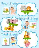 Vaiheng Toys for Toddlers 1-3, Montessori Toys for 1 2 3 4 Year Old Boys & Girls, Toys Age 2-4 0-2 Kids Baby, 1 2 3 Year Old Girls Boys Gifts, Wooden Animal Blocks Stacking Education Puzzles Toys Vaiheng
