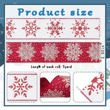 Estivaux 2 Rolls Christmas Ribbons for Crafting, Xmas Wired Edge Ribbon Red White Burlap Ribbon Bow Winter Holiday Snowflake Wired Ribbons for Gift Wrapping Christmas Sewing DIY Crafts Supplies Estivaux
