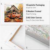 VIGEGU 2 Pack Fall Paint by Numbers Kit for Adults with Framed,Thanksgiving Paint by Number DIY Adult Paint by Number Kits for Wall Decor 10x10in VIGEGU