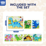 TOY Life Toddler Puzzles Ages 2-4, Wooden Puzzles for Toddlers 1-3, 7 Piece Dinosaur Puzzle 2 Year Old, Toddler Puzzles Ages 1-3, Toddler Boy Toys 2-3, Educational Toys for Toddlers 3-5 TOY Life