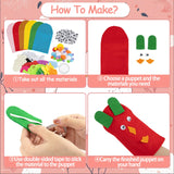 6PCS Hand Puppets - Hand Puppet Making kit Sock Arts and Crafts Kit for Family, Classroom, Party, DIY、Storytelling, Dramatic Play, Interactive Games and Role-Play RAINFLOW