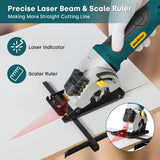 Enventor Mini Circular Saw, 4.8A Electric Circular Saws Corded with Laser Guide, 4000RPM, 3 Saw Blades 3-3/8" Max Cutting Depth 1-1/16", Compact, Power for Wood, Soft Metal, Tile, Plastic Enventor