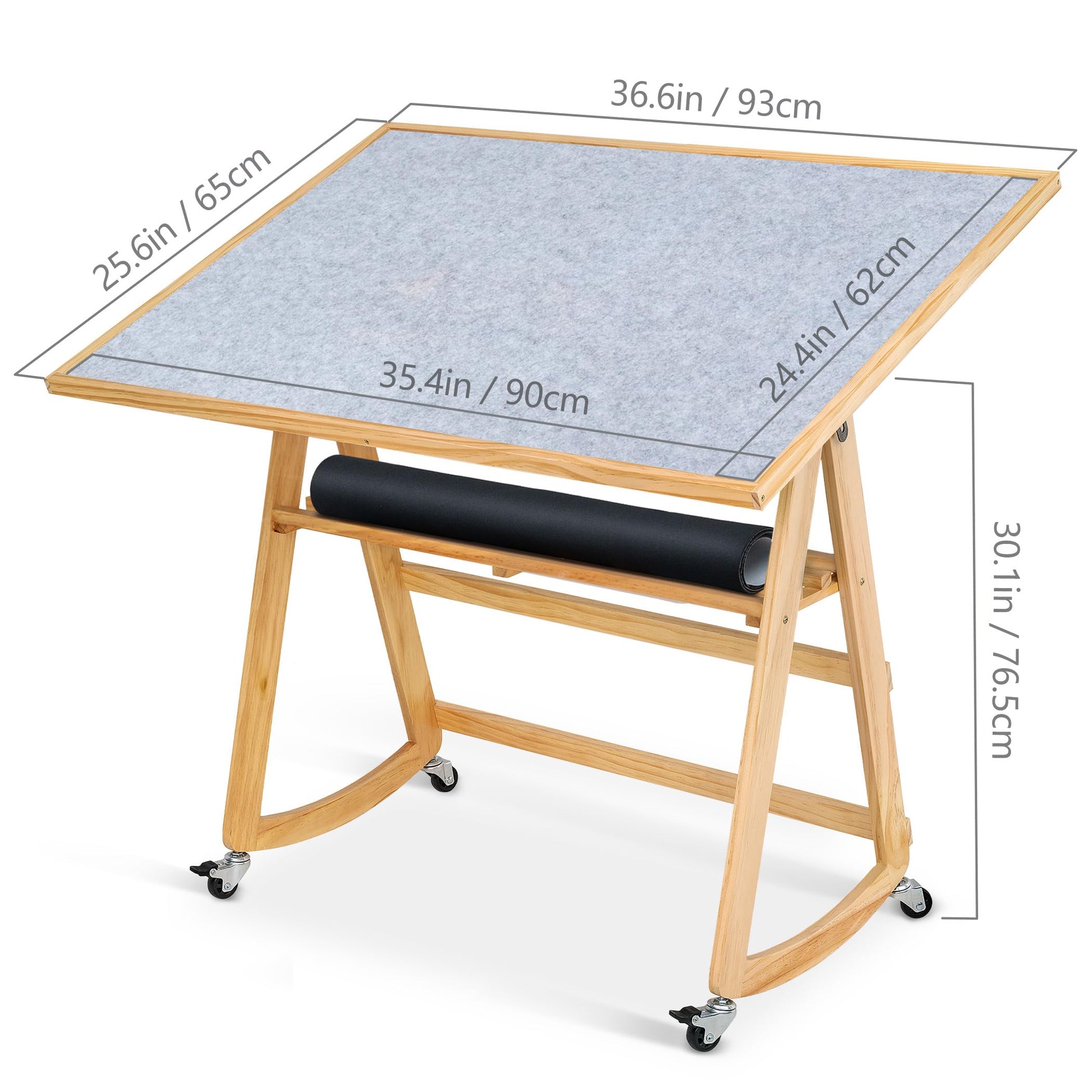 Lavievert 1500 Piece Jigsaw Puzzle Table with Legs & Cover, Adjustable Wooden Puzzle Board Easel with Storage Shelf, Portable Tilting Puzzle Table with 4 Rolling Wheels for Adults - WoodArtSupply