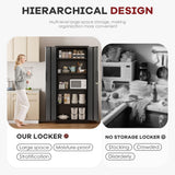 Bonusall 63" Metal Garage Storage Cabinet, 2 Locking Doors & 4 Adjustable Shelves Tall Storage, Heavy Duty Steel Tool Cabinet for Home, Office, Warehouse, School -Black Bonusall