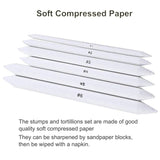 Cettkowns 36 Pieces Artist Blending Stump and Tortillion Art Blenders for Student Sketch Drawing Cettkowns