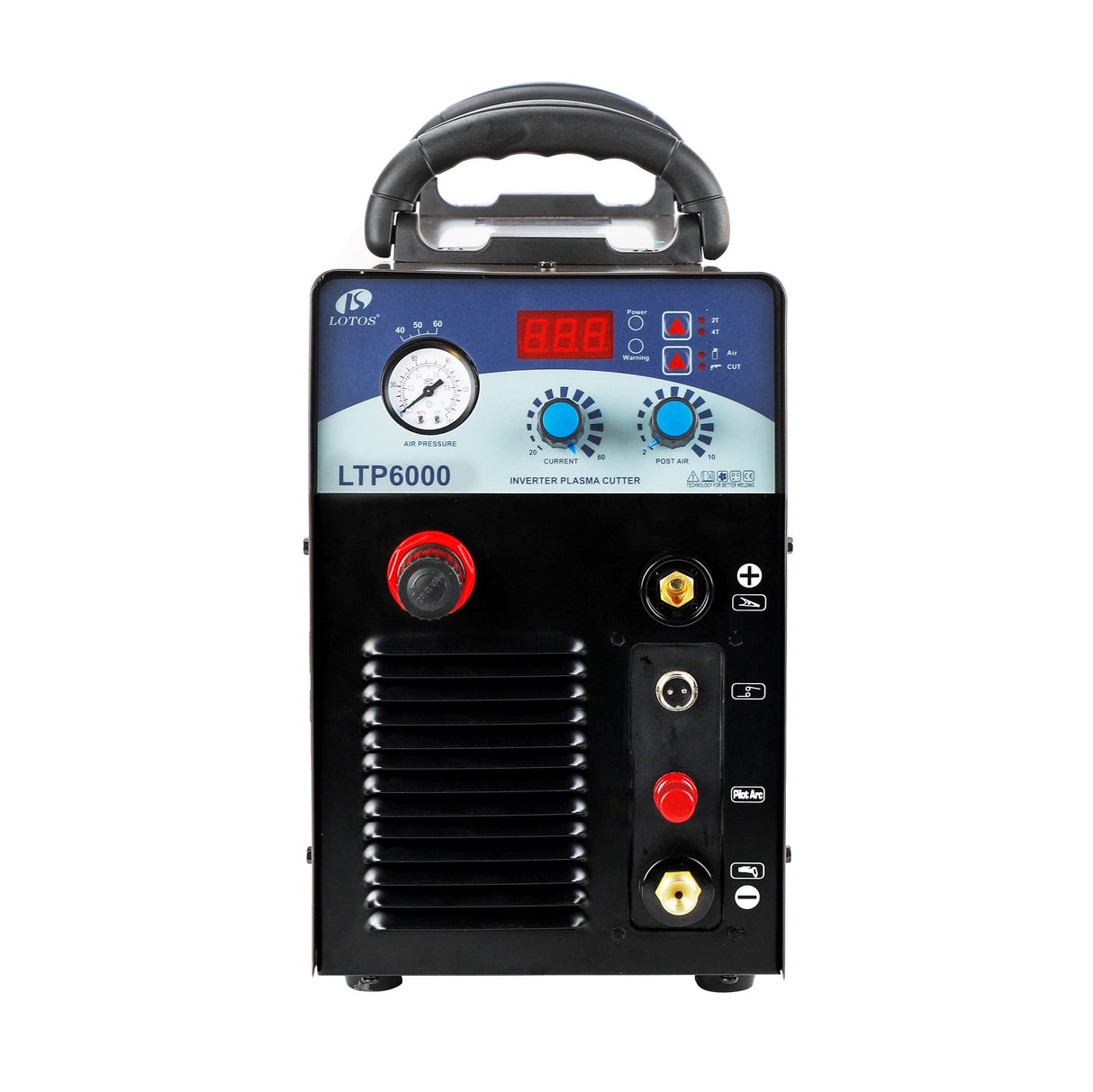 LOTOS LTP6000 60Amp Non-Touch Pilot Arc Plasma Cutter, Brown, 3/4" Inch Clean Cut LOTOS