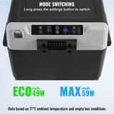 VEVOR J60 12 Volt Refrigerator Fridge, 60Liter(63.4qt) Single Zone Portable Freezer, -4℉-68℉ Adjustable Temperature, Compressor Cooler for Home, Outdoor, Camping, RV, Car, Black VEVOR