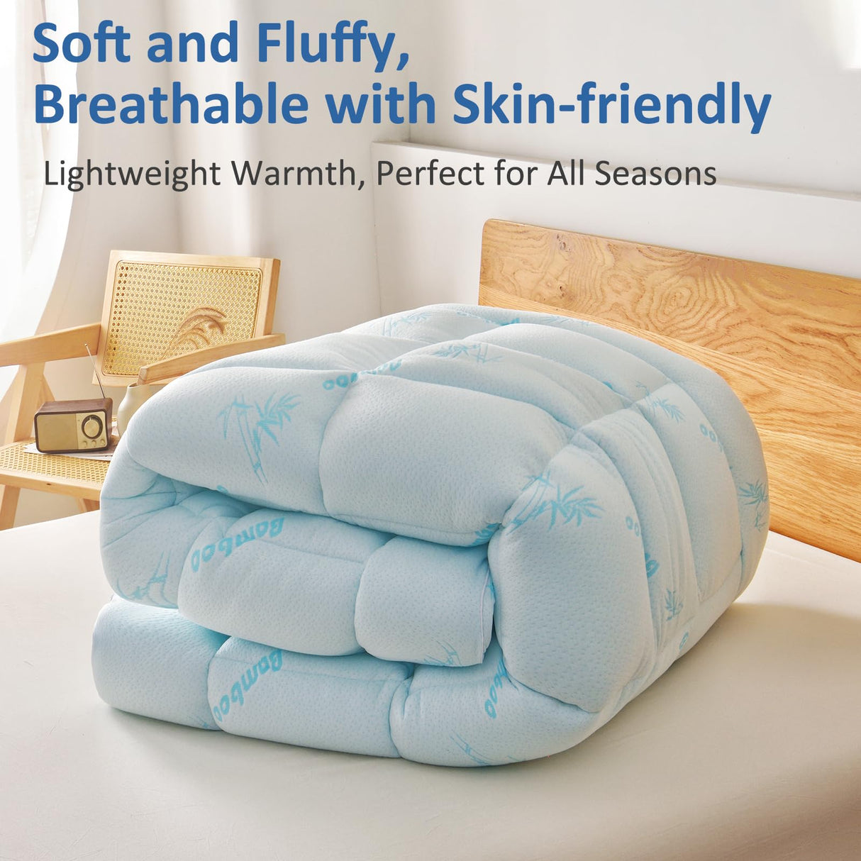 Favorland Mattress Topper King Size - Cooling Extra Thick Breathable Viscose Made from Bamboo Mattress pad - Soft Quilted Fitted Mattress Cover with 900 GSM Down Alternative Fill (8-21”Deep Pocket) Favorland