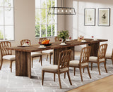 Tribesigns 63-inch Dining Table for 4-6, Farmhouse Kitchen Table with Large Tabletop, Rectangular Dinner Eating Table for Dining Room, Living Room, Kitchen, Dark Brown Tribesigns