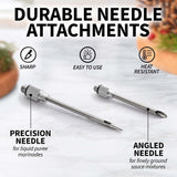 Zulay Kitchen Stainless Steel Turkey Baster for Cooking - Food Grade Metal Turkey Baster Syringe & Silicone Suction Bulb - Turkey Baster Large Size - Includes 2 Detachable Needles and Cleaning Brush Zulay Kitchen