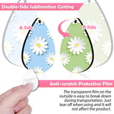 60 Pieces Sublimation Blanks Products, modacraft Sublimation Blank Earrings with Earring Hooks Jump Rings Ear Plugs Holder Cards Bags for Jewelry DIY Making Modacraft