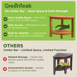 GREENTEAK Premium 15.7" Corner Shower Stool with Storage Shelf, Waterproof Teak Shower Stool for Shaving Legs and to Sit On, 2-Tier Shower Stool, Teak Shower Bench for Bathroom, 300 Lbs Capacity GREENTEAK