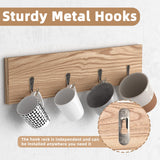 WYJREES Wooden Coffee Mug Display Rack, Wall Mounted Coffee Cup Display Shelf, Hold 24 Mugs, Rustic Shot Glass Display Case, Coffee Mug Holder Organizer for Kitchen, Coffee Station (23.6 * 29.5in) WYJREES