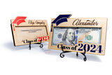 Graduation Money Holder 2024 Personalized, Graduation Gifts Money Holder w/Name and Message - 12 Graduation Cap Colors, Money Holder for Cash Gifts Graduation, Class of 2024 Graduation Gifts Customization Mill